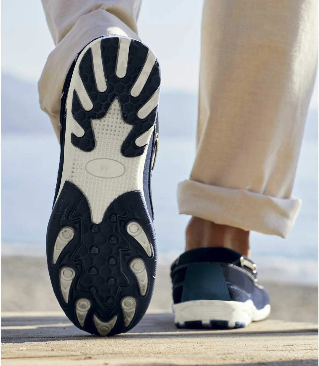 Men's Elasticated Loafers - Navy 4 Men's Elasticated Loafers - Navy - Image 2