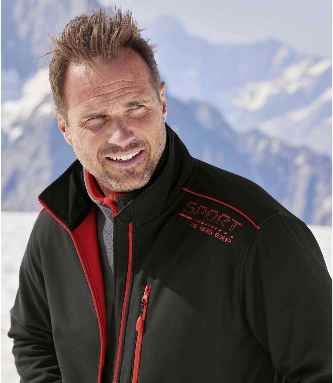 Men's Microfleece-Lined Softshell Jacket - Black 6 Men's Microfleece-Lined Softshell Jacket - Black - Image 4