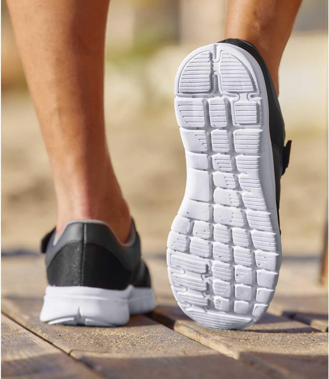 Men's Black Hook-and-Loop Sneakers 6 Men's Black Hook-and-Loop Sneakers - Image 4