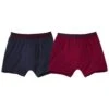 Men's Pack Of 2 Monochrome Boxers - Navy, Blue And Burgundy 1 Men's Pack Of 2 Monochrome Boxers - Navy, Blue And Burgundy -Featured Men'S Clothing Stores dc1144541f41dc5f8e4fbfd5fac36d46