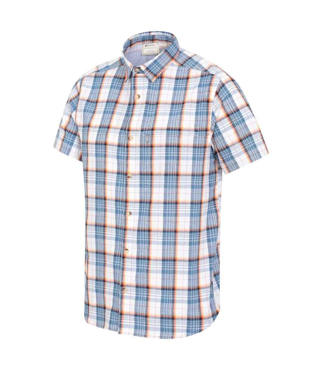 Mountain Warehouse Mens Cotton Shirt (Blue) 6 Mountain Warehouse Mens Cotton Shirt (Blue) - Image 4