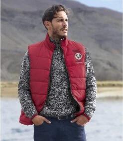 Men's Red Puffer Vest