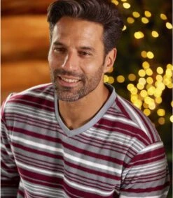 Men's Grey Striped Microfleece Pyjamas -Featured Men'S Clothing Stores de83f9b74fbbec2dcfd0e5092cd32bc4