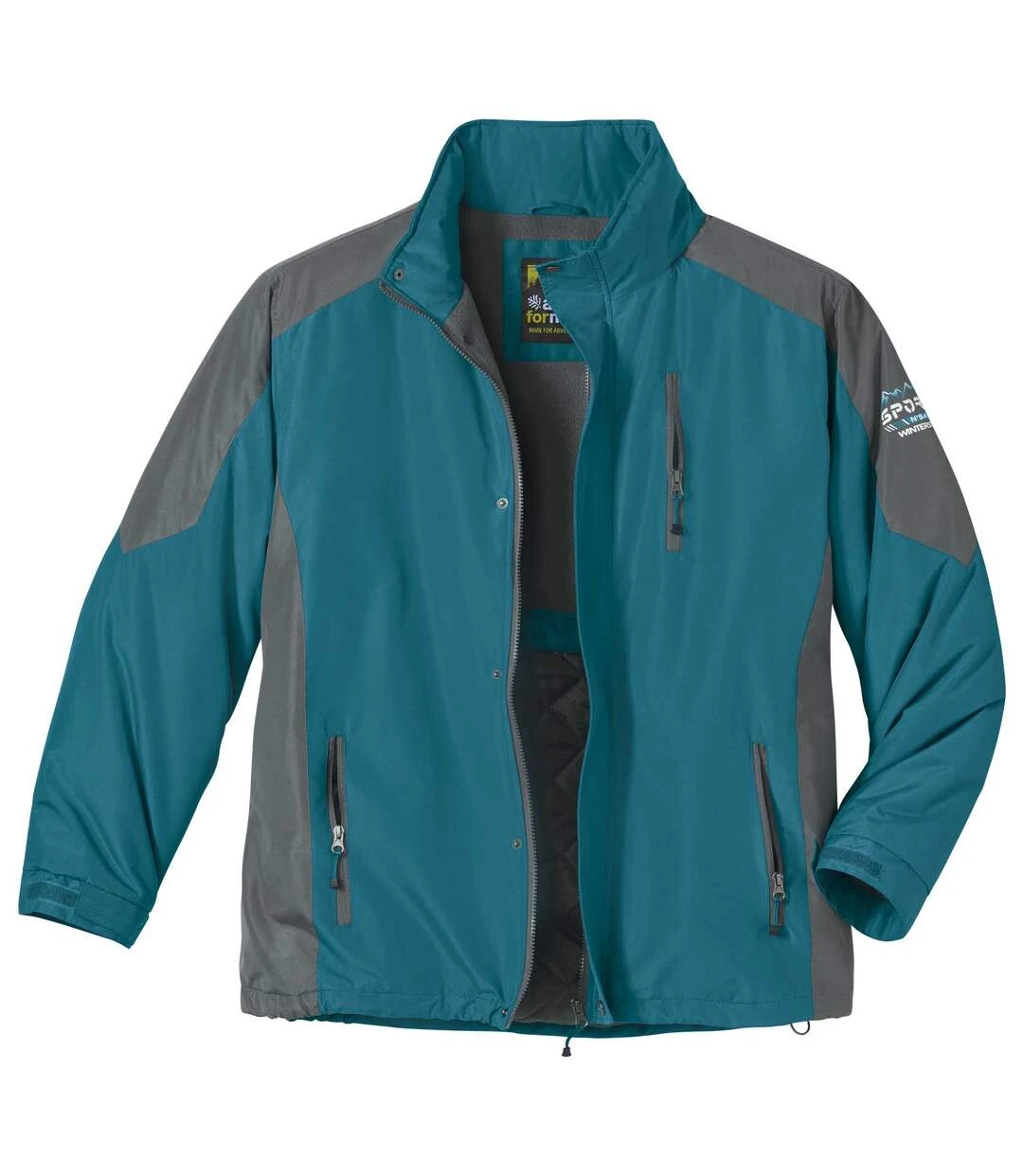 Men's Water-Repellent Sporty Parka - Blue 3 Men's Water-Repellent Sporty Parka - Blue