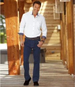 Men's Stretch Blue Denim Jeans -Featured Men'S Clothing Stores e164c1413d20597cfc30b77c998ce998