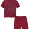 Men's Patterned Pyjama Short Set - Burgundy -Featured Men'S Clothing Stores e42b1f4f0e8ab766ba04f45133b1b74e