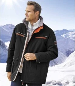 Men's High-Performance Water-Repellent Black Parka 7 Men's High-Performance Water-Repellent Black Parka -Featured Men'S Clothing Stores e58a75ec3fbc67b6759d8d1f589960f2