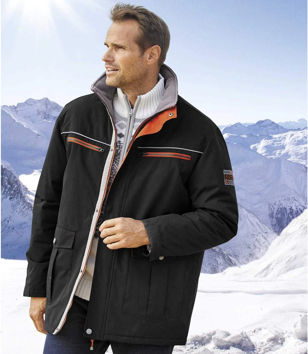 Men's High-Performance Water-Repellent Black Parka 5 Men's High-Performance Water-Repellent Black Parka - Image 3