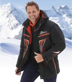 Men's Black Sporty Parka - Detachable Hood -Featured Men'S Clothing Stores e61735d10806f32a16e467ca0df45e5e