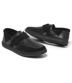 Men's Black Leather Moccasins