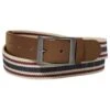 Men's Striped Money Belt - Ecru Navy Burgundy -Featured Men'S Clothing Stores e80ed7956114183dae9cbe0efa47b767