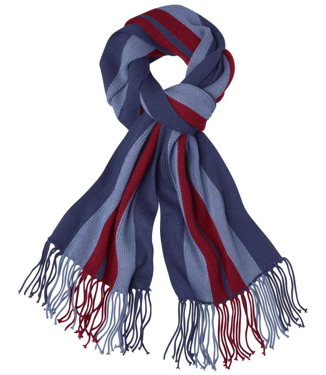 Men's Striped Knitted Scarf 4 Men's Striped Knitted Scarf - Image 2