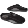 Men's Soft Faux-Suede Slippers - Black