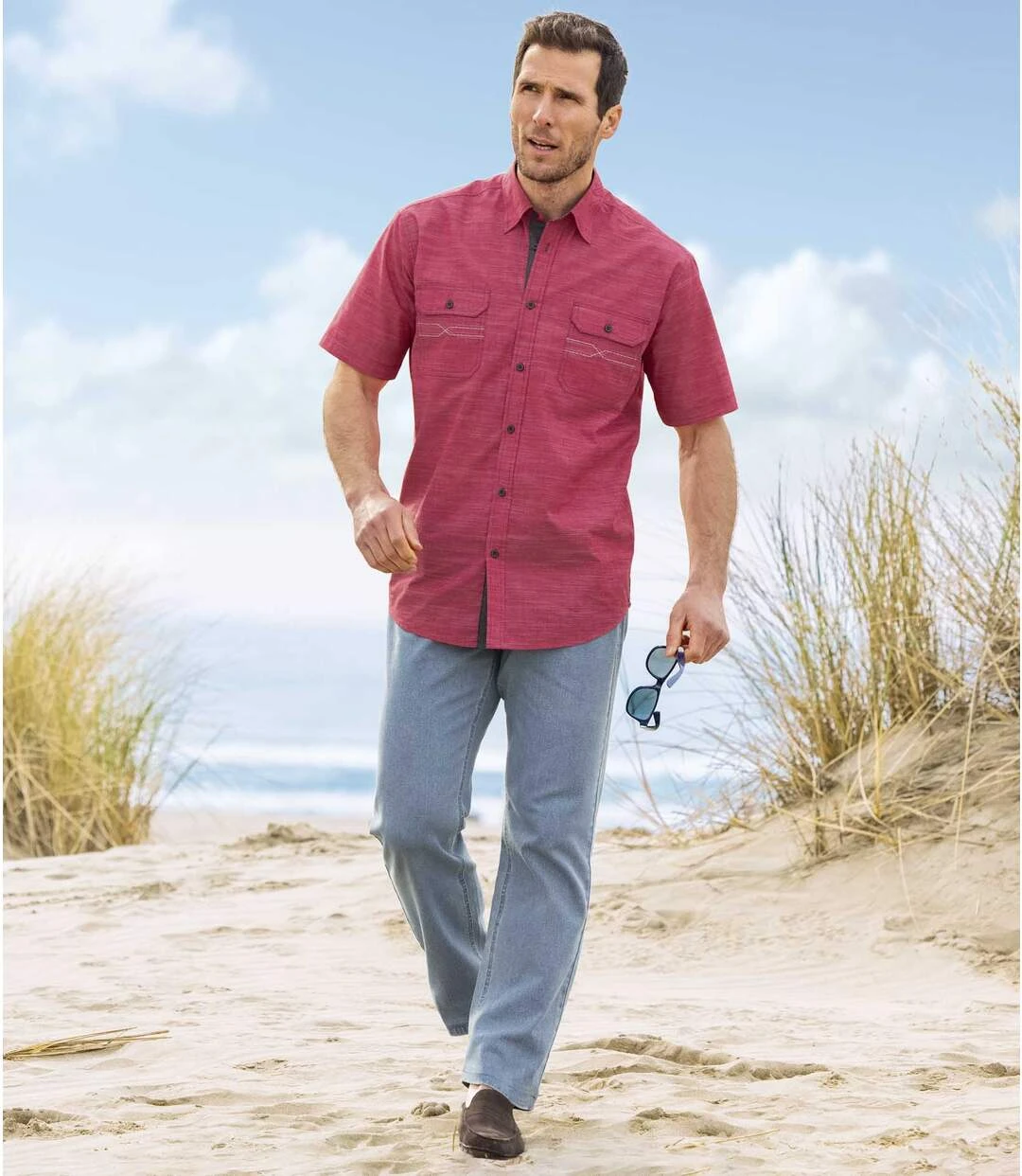 Men's Light Blue Stretch Jeans 4 Men's Light Blue Stretch Jeans - Image 2