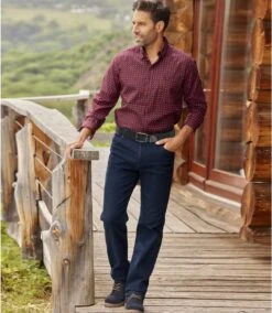 Men's Regular Fit Stretch Dark Blue Jeans -Featured Men'S Clothing Stores ed75f7306d943efff024e240f4deb54c