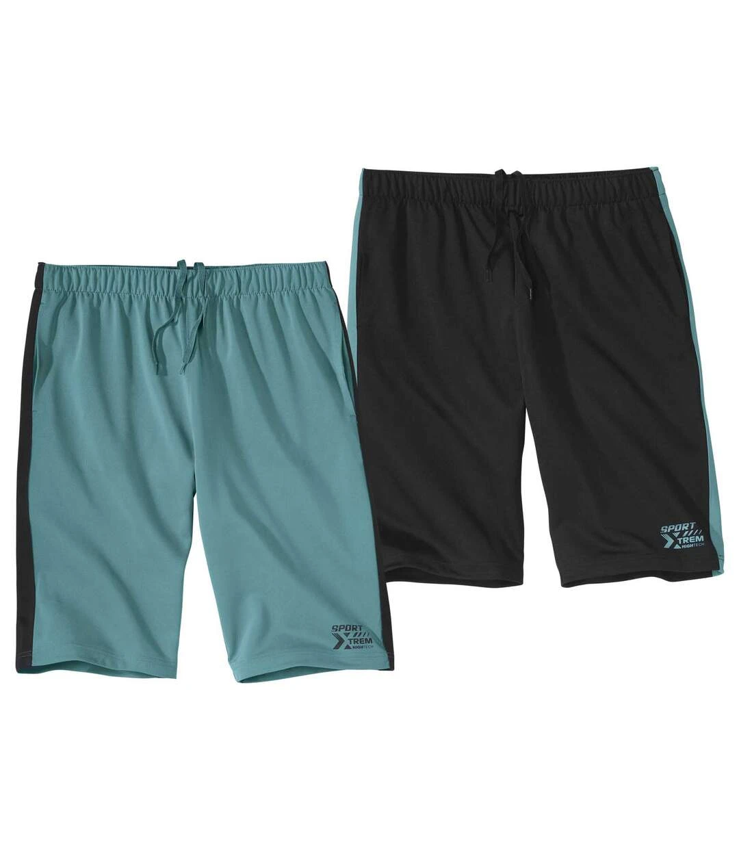Pack Of 2 Men's Active Shorts - Green Black 3 Pack Of 2 Men's Active Shorts - Green Black