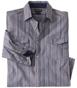 Men's Striped Poplin Shirt - Navy 11 Men's Striped Poplin Shirt - Navy -Featured Men'S Clothing Stores f23c872bb936a0e2dc227a54c4722223