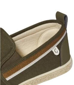 Men's Khaki Elasticated Canvas Moccasins -Featured Men'S Clothing Stores f6d2f9d9a2d29bbcd62376c9971078e8