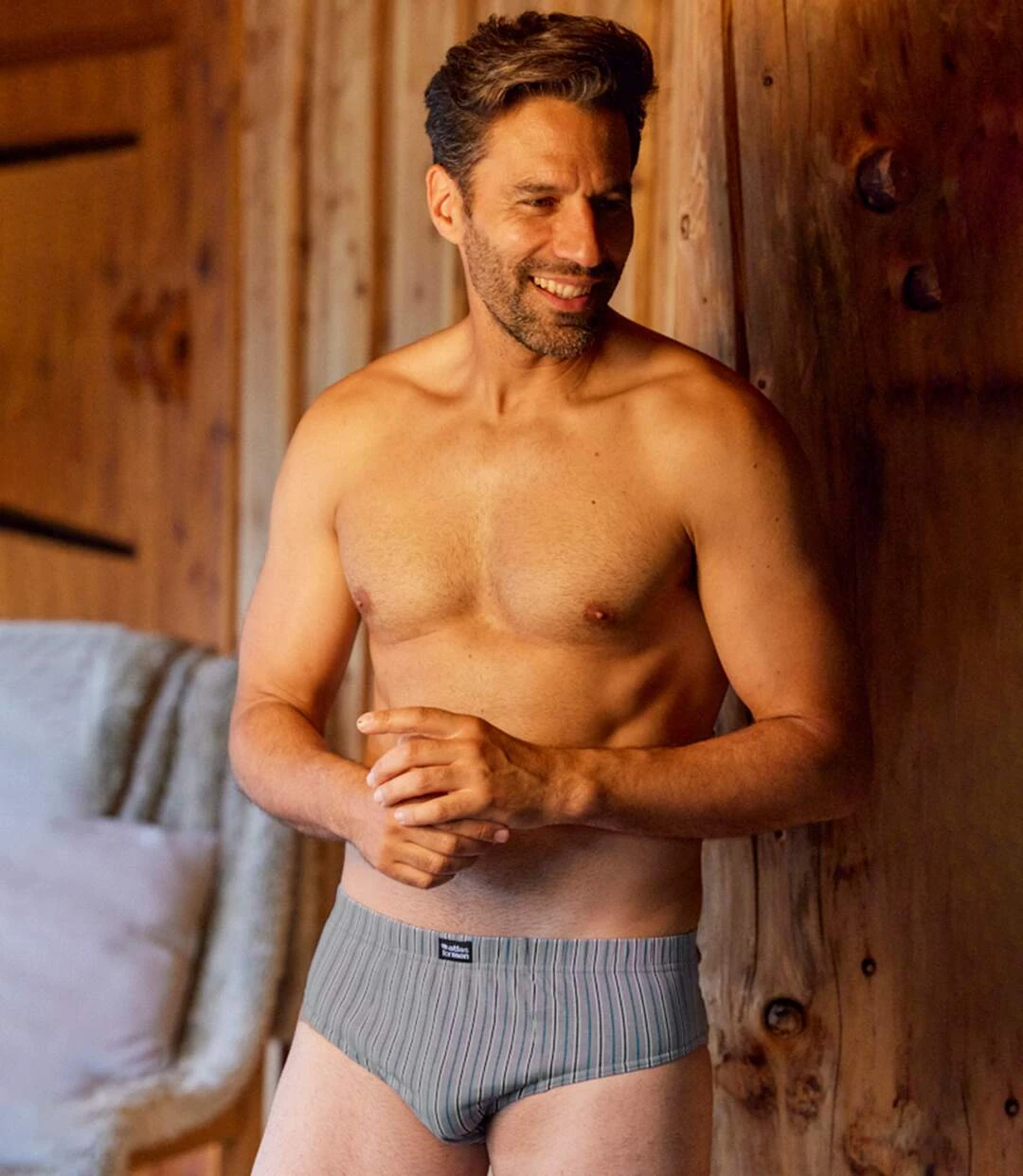 Pack Of 5 Men's Striped Briefs - Grey Black Blue Turquoise Burgundy 5 Pack Of 5 Men's Striped Briefs - Grey Black Blue Turquoise Burgundy - Image 3