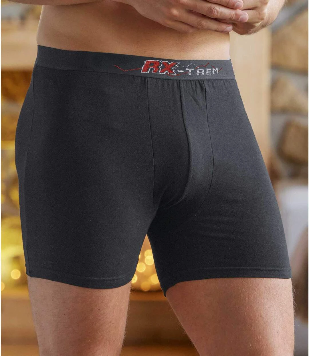 Pack Of 6 Men's Plain Boxer Shorts - 3 Black 3 Grey 4 Pack Of 6 Men's Plain Boxer Shorts - 3 Black 3 Grey - Image 2